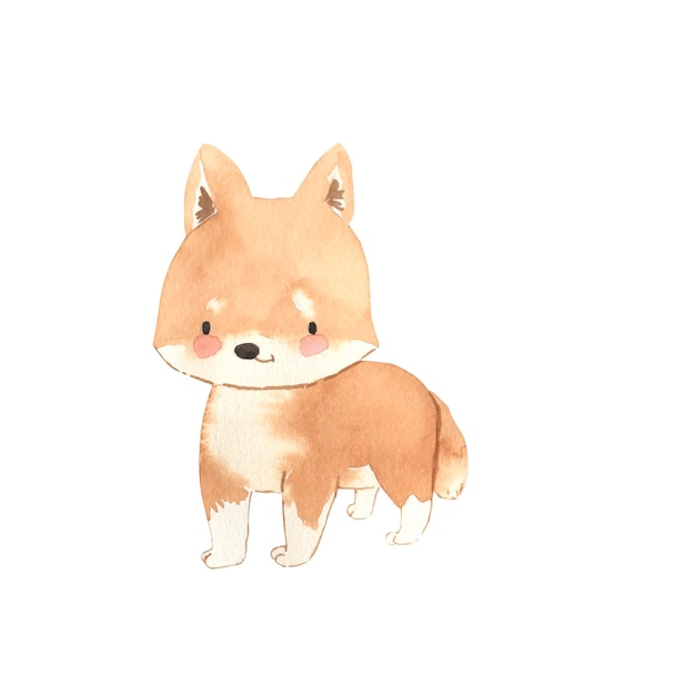 Watercolor dog illustration