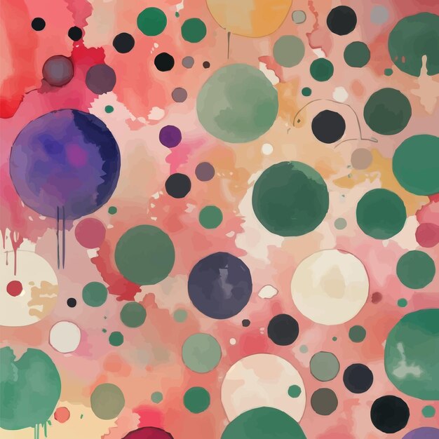 Watercolor dots background