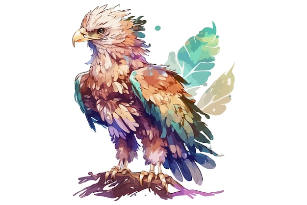 watercolor Eagle vector illustration