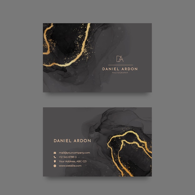 Watercolor elegant business card