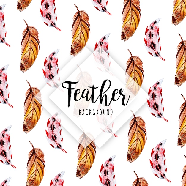 Watercolor Feathers Backgrounds