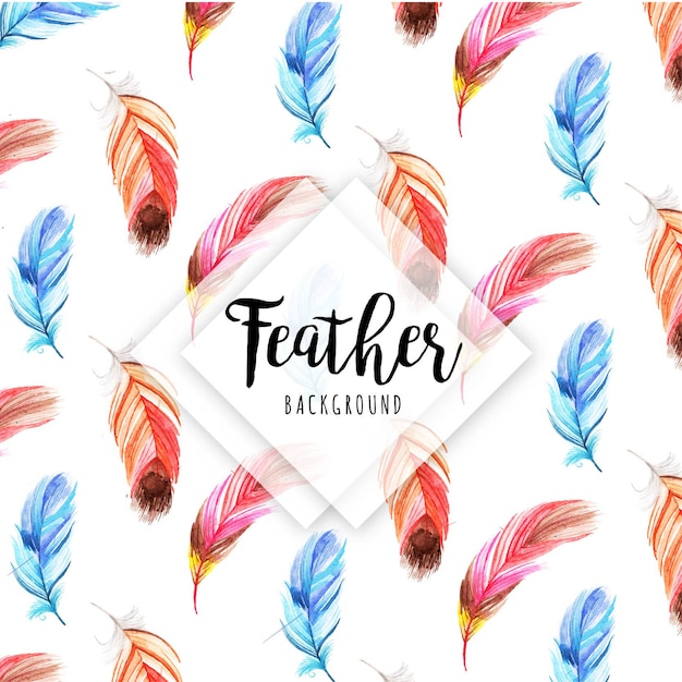 Watercolor feathers backgrounds