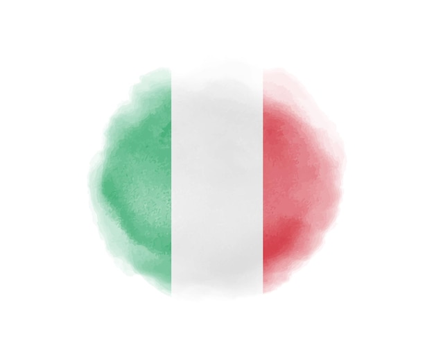 watercolor flag of italy