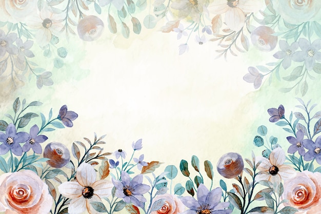 watercolor floral abstract background