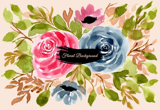 Watercolor floral arrangement background