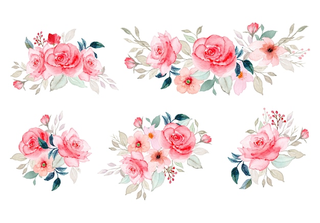 watercolor floral arrangement collection