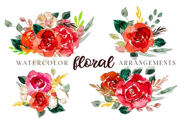 watercolor floral arrangements