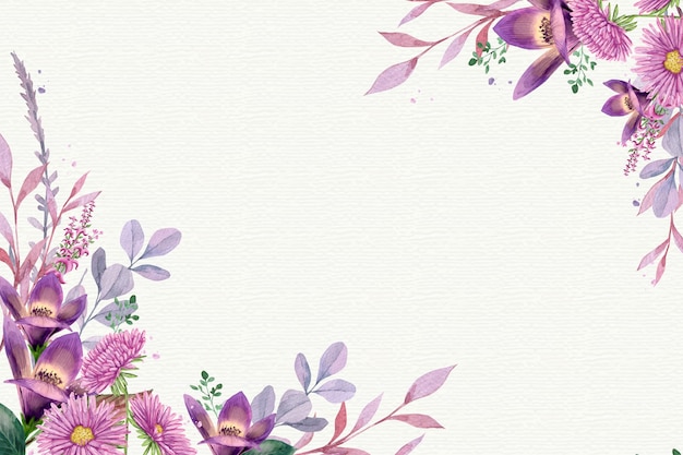 Vector watercolor floral background in pastel colors