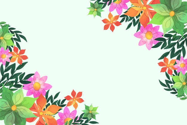 Watercolor floral background theme