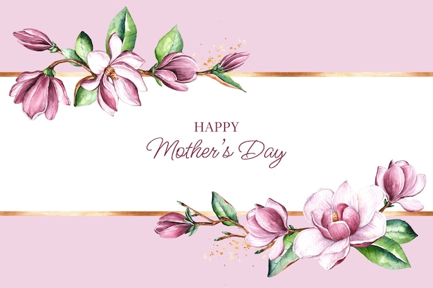 Vector watercolor floral background for women's day celebration