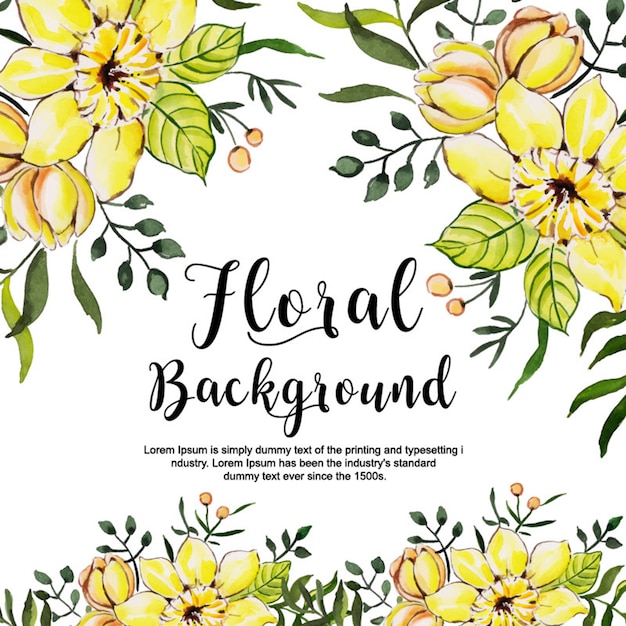 Watercolor Floral Background