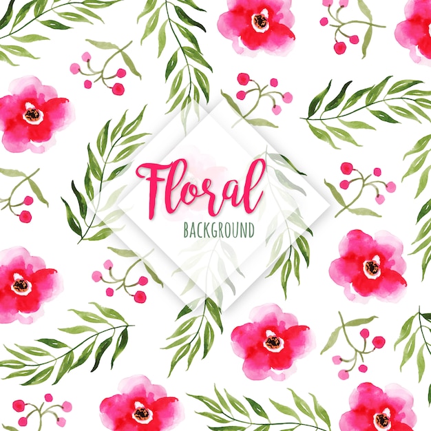 Watercolor floral background