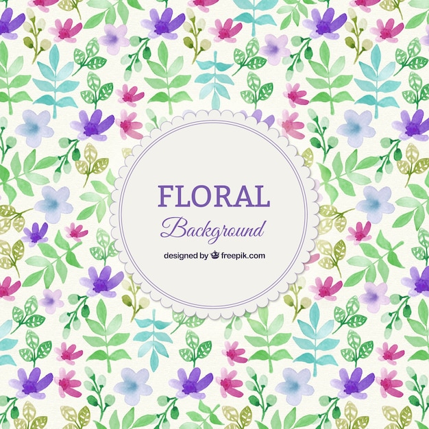 Watercolor Floral Background