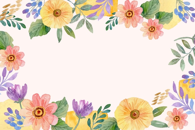 Vector watercolor floral background