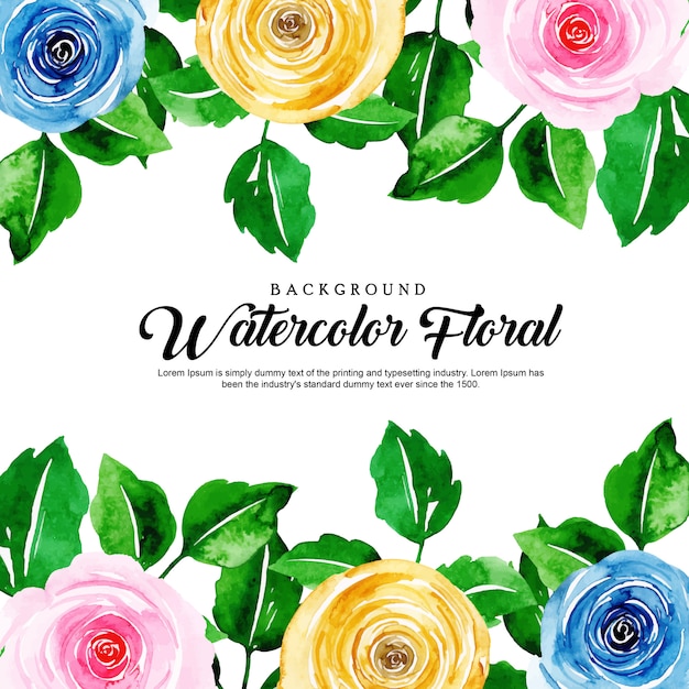 Watercolor floral background