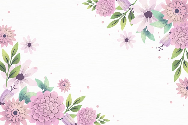 Vector watercolor floral background