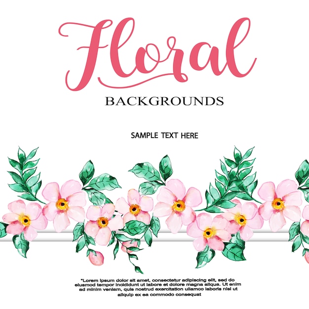 Watercolor floral backgrounds