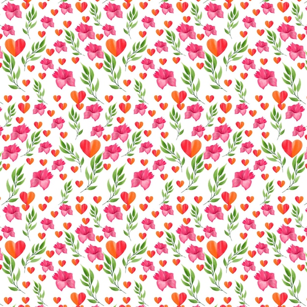 수채화 꽃 꽃 원활한 패턴