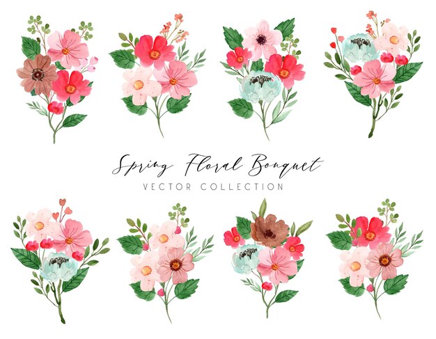 Watercolor Floral Bouquet Collection