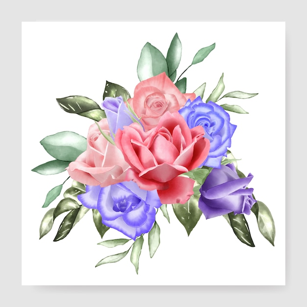 watercolor floral bouquet design