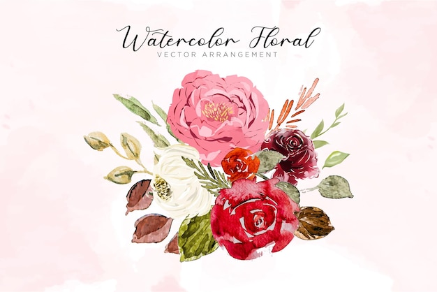 watercolor floral decoration