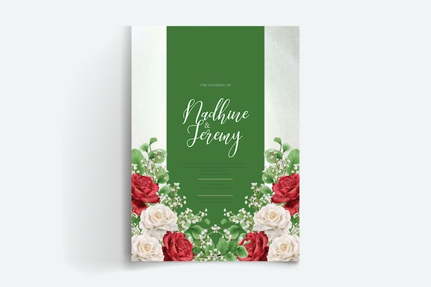 Watercolor floral elegant invitation