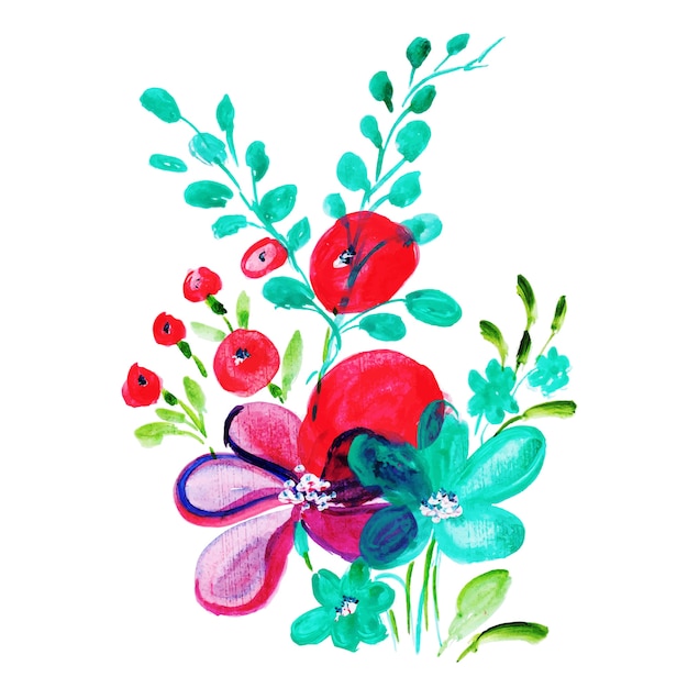 watercolor floral element