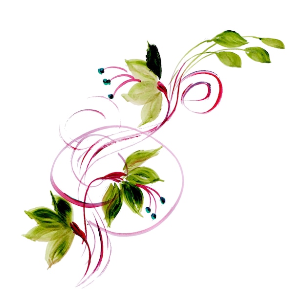 Vector watercolor floral element