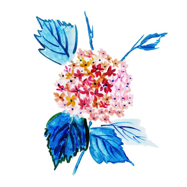 Watercolor Floral Element