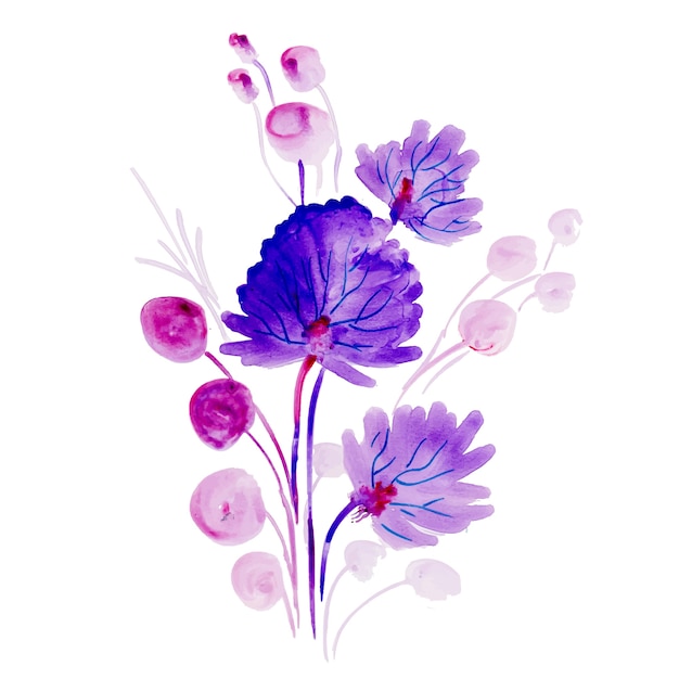 Watercolor floral element