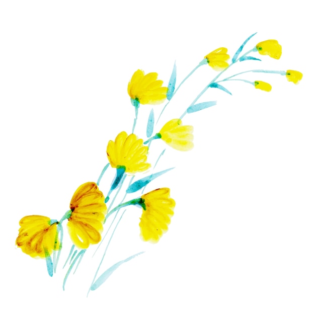 Watercolor Floral Element