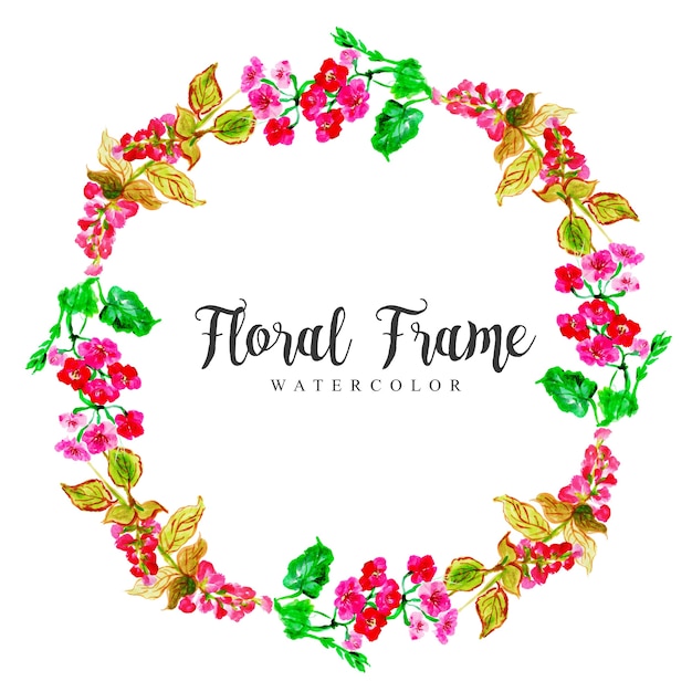 Watercolor Floral Frame Background