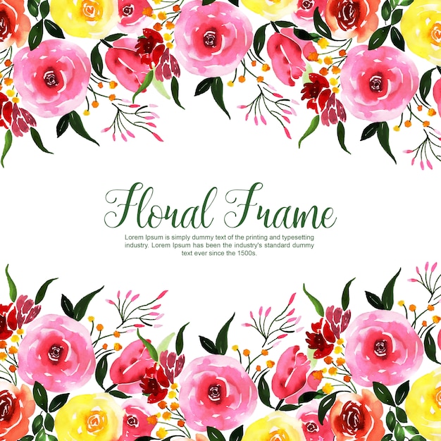 watercolor floral frame multi-purpose background 