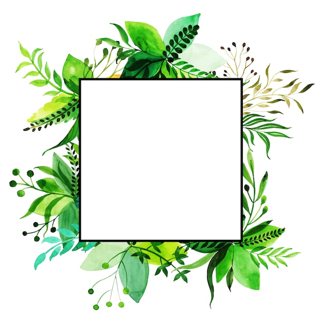 Watercolor Floral Frame Multi-Purpose Background