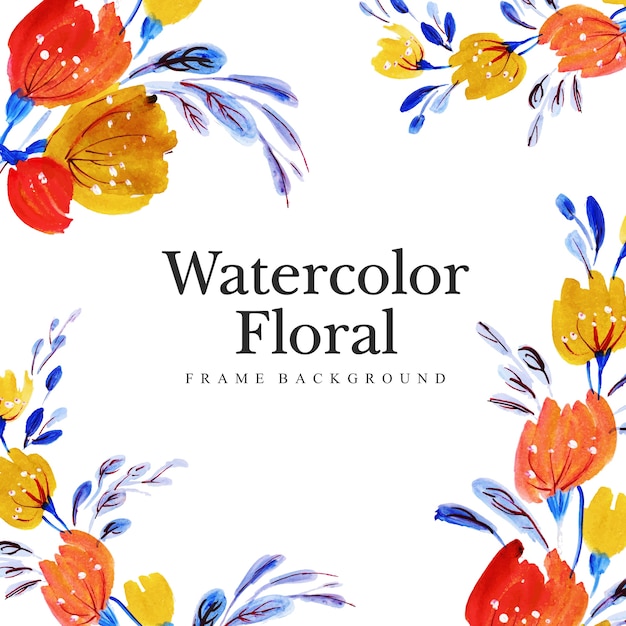 watercolor floral frame multi-purpose background