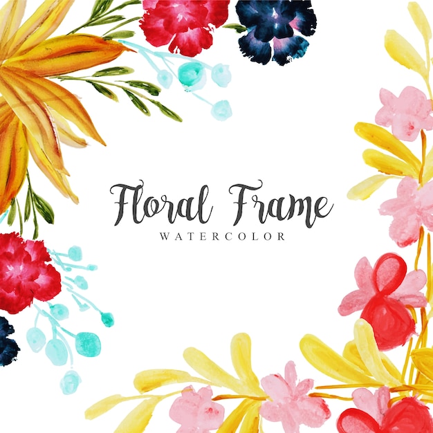 watercolor floral frame multi-purpose background