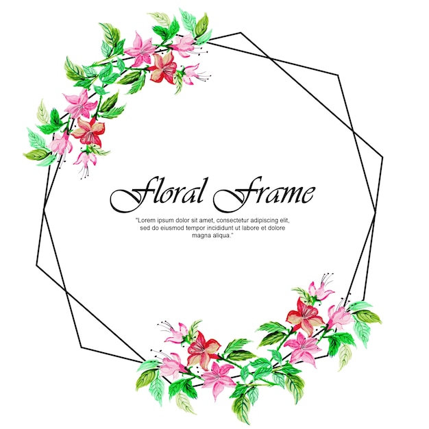 Watercolor Floral Frame Multi-Purpose Background