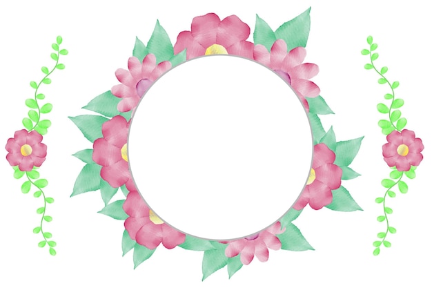 Watercolor floral frames