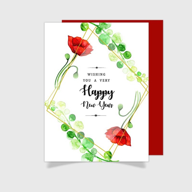 Акварельные цветочные поздравительные открытки