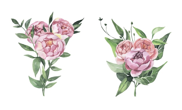 Vettore illustrazione floreale dell'acquerello - bouquet.