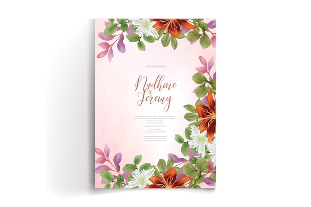 WATERCOLOR FLORAL INVITATION