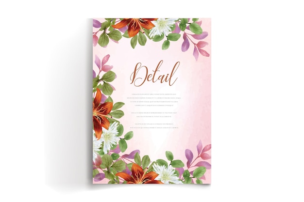 WATERCOLOR FLORAL INVITATION