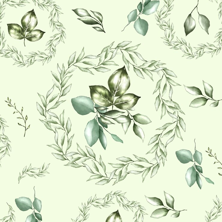 Vector watercolor floral and leaves composition design