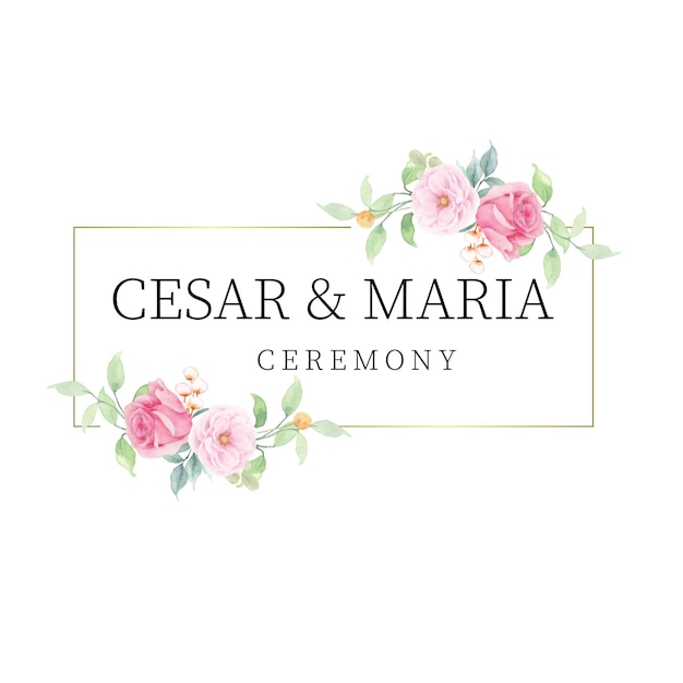 watercolor floral logo