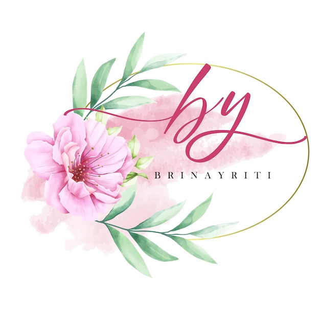 watercolor floral logo