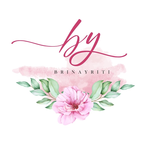 watercolor floral logo