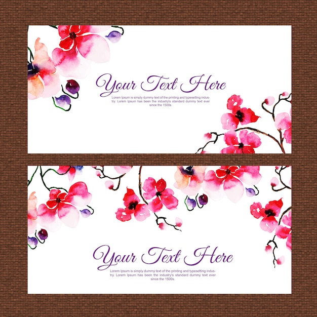 Watercolor Floral Multipurpose Banner Set