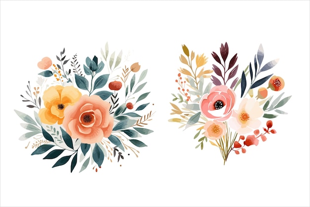 Watercolor floral new creative design