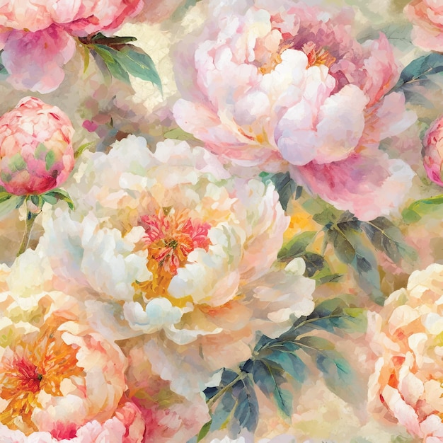 watercolor floral pattern ai