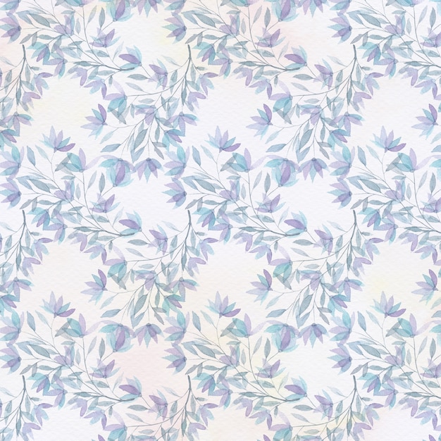 Vector watercolor floral pattern background